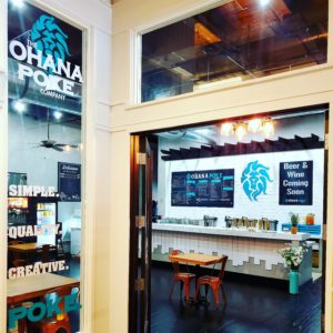 The Ohana Poke Company counter and space